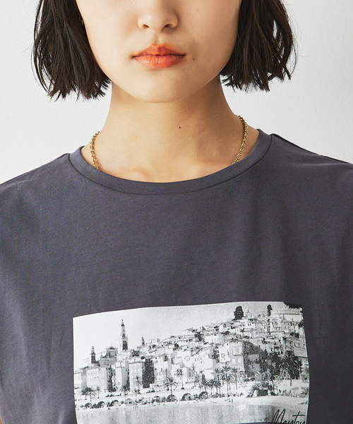 abahouse mavie（アバハウスマヴィ）の「フォトノースリ（Tシャツ/カットソー・レディース・ホワイト/チャコールグレー・フリー）」の8枚目の写真