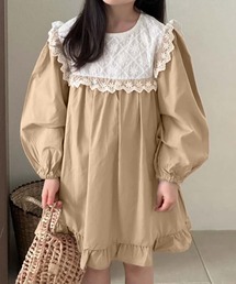 aimoha（アイモハ）の「【aimoha KIDS】フリルレース付きワンピース（ワンピース）」