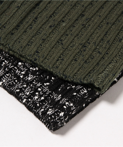 GLOBAL WORK（グローバルワーク）の「5ゲージケーブルバイカラープルオーバー/568277（ニット/セーター・メンズ・ブラック/カーキ/ダークブルー・X-LARGE/LARGE/SMALL/MEDIUM）」の12枚目の写真