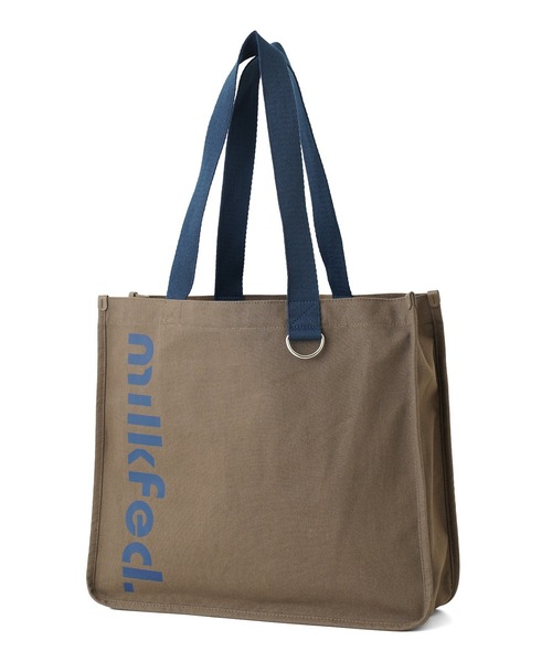 MILKFED.（ミルクフェド）の「CUT OUT LOGO PIPING TOTE（トートバッグ・レディース・ブラウン/ホワイト/チャコール/ブラック・ONE SIZE）」の19枚目の写真