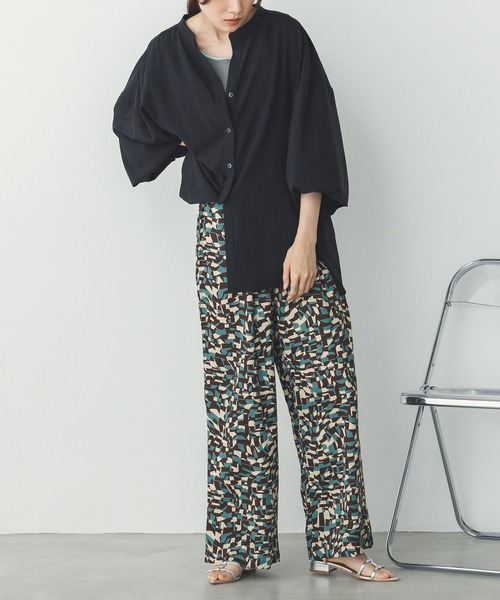 hunch（ハンチ）の「総柄プリント イージーストレートパンツ（その他パンツ・レディース・ブラウン系その他/ネイビー系/グリーン系その他・FREE）」の11枚目の写真