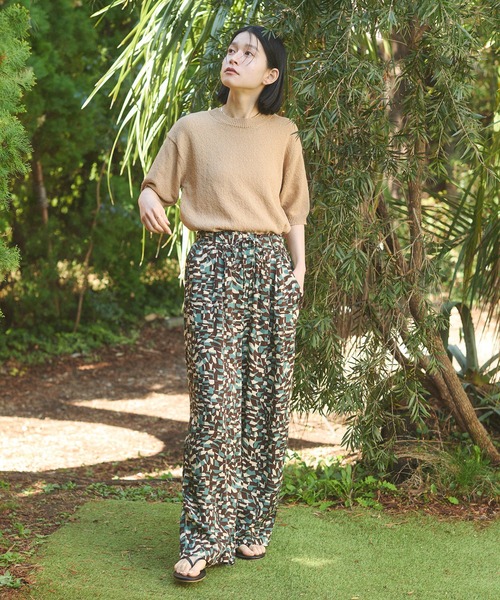 hunch（ハンチ）の「総柄プリント イージーストレートパンツ（その他パンツ・レディース・ブラウン系その他/ネイビー系/グリーン系その他・FREE）」の16枚目の写真