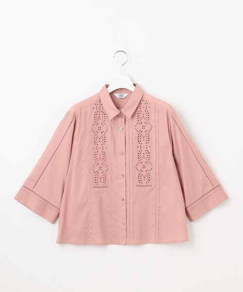 J.PRESS(ジェイプレス)の「【洗える】セルロースライト刺繍 シャツ ブラウス(シャツ/ブラウス・レディース・ホワイト系/ライトグレー系/ダルブルー系/ピンク系・T13/T15)」の17枚目の写真