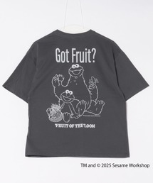 【FRUIT OF THE LOOM】SESAME STREET×FTL イラストTシャツE/セサミストリート コラボ/クッキーモンスター/エルモ