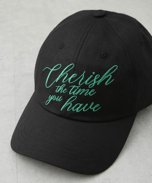 NANO universe（ナノユニバース）の「刺繍リネン混キャップ（キャップ・レディース・グレー系その他4/ベージュ/ブラック・FREE）」の7枚目の写真