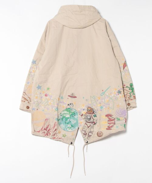 go slow caravan（ゴースローキャラバン）の「go slow caravan コットンナイロンパネル刺繍モッズコート【WEB限定】【ユニセックス】（モッズコート・メンズ・アイボリー/カーキ/ネイビー・SMALL/MEDIUM）」の10枚目の写真