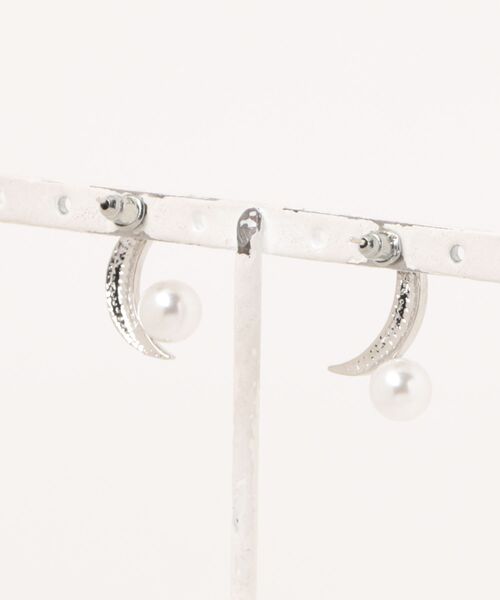 VIOLA様 4点まとめ　星&三日月パールピアス　2粒　パールフォークリング ◇誕生石が選べる◇Pearl ＆ Moon Pierced 天然パール＆三日月