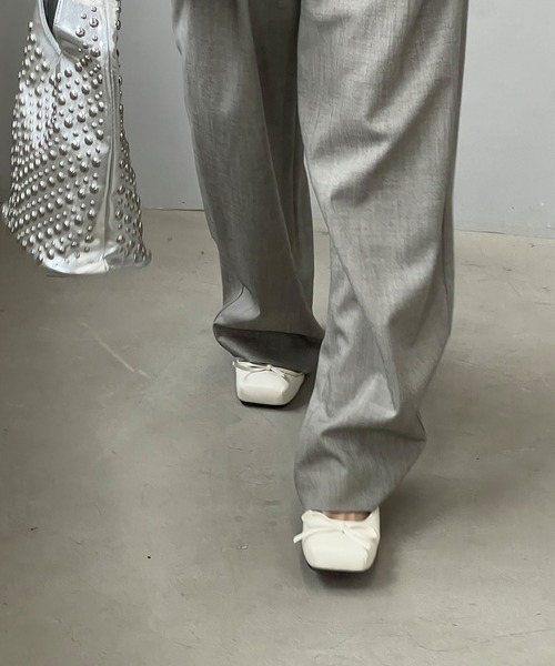 chuclla（チュクラ）の「スクエアトゥ ストラップ リボンミュール chs25s004（その他シューズ・レディース・ブラック/ホワイト・35/36/37/38/39）」の17枚目の写真