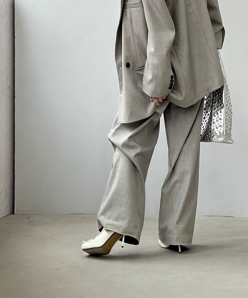 chuclla（チュクラ）の「スクエアトゥ ストラップ リボンミュール chs25s004（その他シューズ・レディース・ブラック/ホワイト・35/36/37/38/39）」の18枚目の写真