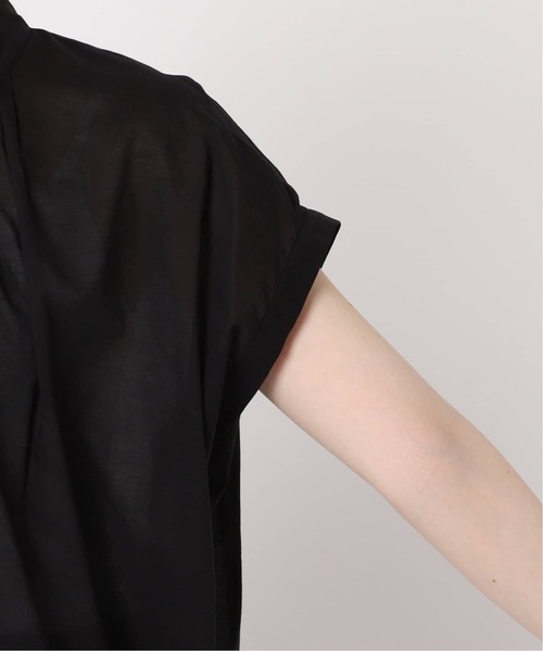 JOURNAL STANDARD（ジャーナルスタンダード）の「《WEB限定追加》80ローンタックボリュームシャツ（シャツ/ブラウス・レディース・ベージュ/ブラック系その他/ブラック・FREE）」の12枚目の写真