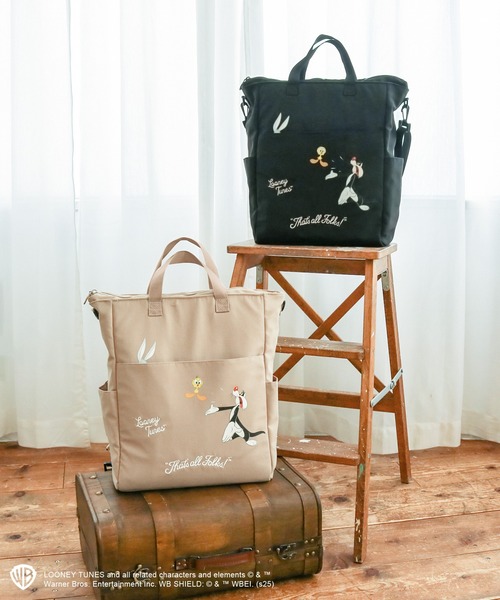ACCOMMODE（アコモデ）の「ルーニー・テューンズ/バックパック（バックパック/リュック・レディース・ブラック/ベージュ・FREE）」の16枚目の写真