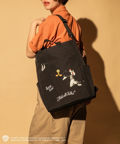 ACCOMMODE（アコモデ）の「ルーニー・テューンズ/バックパック（バックパック/リュック・レディース・ブラック/ベージュ・FREE）」の8枚目の写真