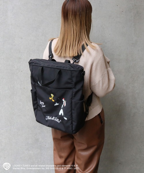 ACCOMMODE（アコモデ）の「ルーニー・テューンズ/バックパック（バックパック/リュック・レディース・ブラック/ベージュ・FREE）」の14枚目の写真