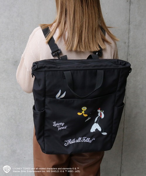 ACCOMMODE（アコモデ）の「ルーニー・テューンズ/バックパック（バックパック/リュック・レディース・ブラック/ベージュ・FREE）」の15枚目の写真