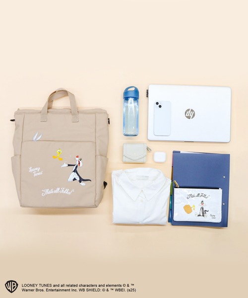 ACCOMMODE（アコモデ）の「ルーニー・テューンズ/バックパック（バックパック/リュック・レディース・ブラック/ベージュ・FREE）」の17枚目の写真