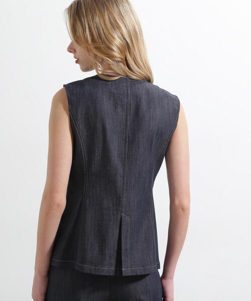PINKY&DIANNE（ピンキーアンドダイアン）の「◆リヨセルデニムベスト（シャツ/ブラウス・レディース・ネイビー/カーキ・38）」の16枚目の写真