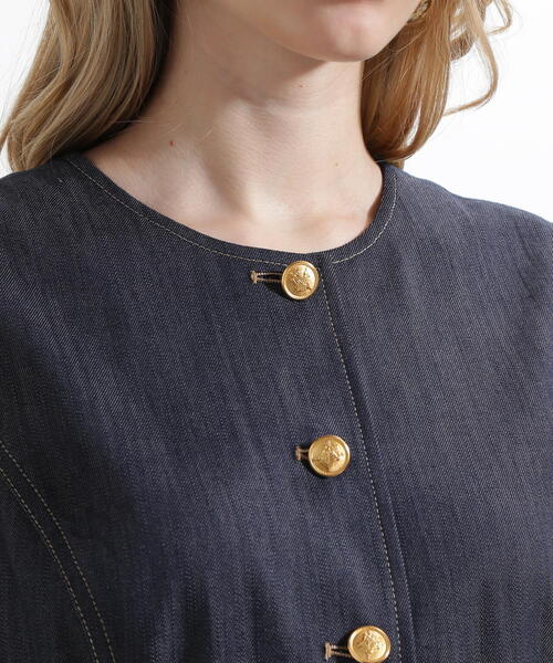 PINKY&DIANNE（ピンキーアンドダイアン）の「◆リヨセルデニムベスト（シャツ/ブラウス・レディース・ネイビー/カーキ・38）」の17枚目の写真