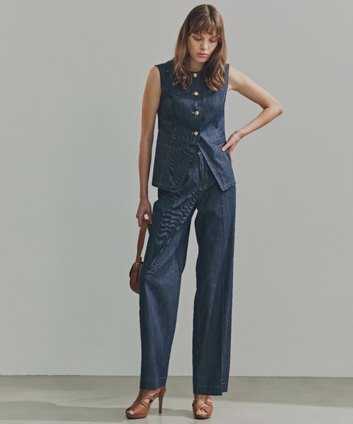 PINKY&DIANNE（ピンキーアンドダイアン）の「◆リヨセルデニムベスト（シャツ/ブラウス・レディース・ネイビー/カーキ・38）」の3枚目の写真