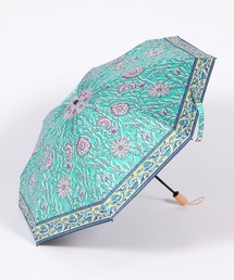 Ralph's 折りたたみ傘 グリーン 花柄 遮光 晴雨兼用 折りたたみ日傘 リゾート柄（折りたたみ傘