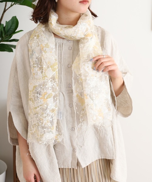 セール】PULUTOARLE シルクチュール刺繍ストール（ストール