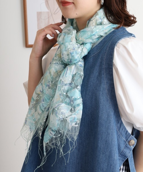 セール】PULUTOARLE シルクチュール刺繍ストール（ストール