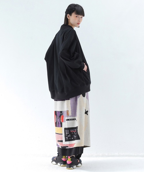 bedsidedrama（ベットサイドドラマ）の「Old Era Stole Skirt（スカート・レディース・ブラック/ベージュ・1）」の5枚目の写真