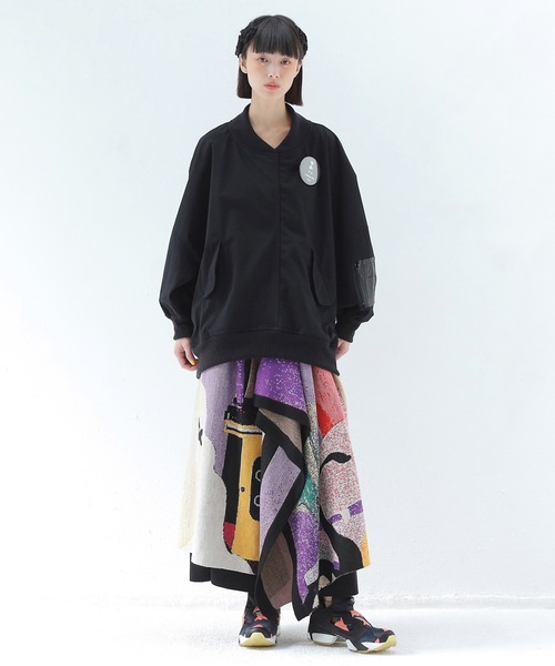 bedsidedrama（ベットサイドドラマ）の「Old Era Stole Skirt（スカート・レディース・ブラック/ベージュ・1）」の7枚目の写真