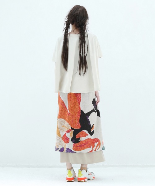 bedsidedrama（ベットサイドドラマ）の「Old Era Stole Skirt（スカート・レディース・ブラック/ベージュ・1）」の10枚目の写真