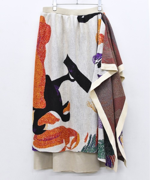 bedsidedrama（ベットサイドドラマ）の「Old Era Stole Skirt（スカート・レディース・ブラック/ベージュ・1）」の13枚目の写真