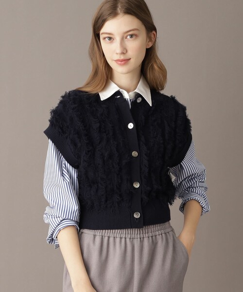 DRESSTERIOR（ドレステリア）の「【コットン100％/ショート丈】2WAYフリンジベスト（ベスト・レディース・グレー/ネイビー/アイボリー・36/38）」の22枚目の写真