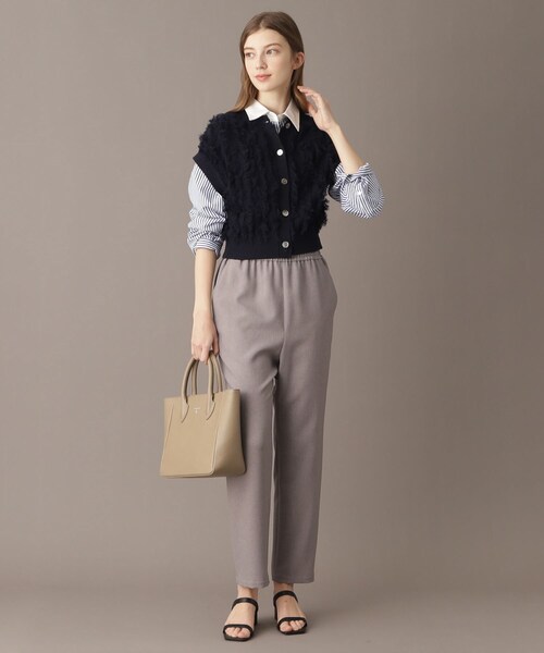 DRESSTERIOR（ドレステリア）の「【コットン100％/ショート丈】2WAYフリンジベスト（ベスト・レディース・グレー/ネイビー/アイボリー・36/38）」の14枚目の写真