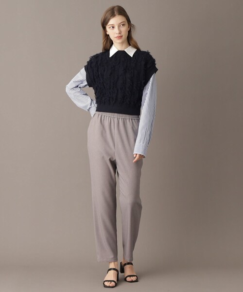 DRESSTERIOR（ドレステリア）の「【コットン100％/ショート丈】2WAYフリンジベスト（ベスト・レディース・グレー/ネイビー/アイボリー・36/38）」の16枚目の写真