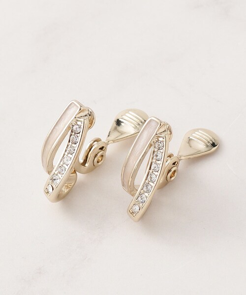 SHOO・LA・RUE（シューラルー）の「【痛くなりにくい】エポビジューイヤリング（イヤリング・レディース・シルバー/ゴールド/ピンクゴールド・00）」の2枚目の写真