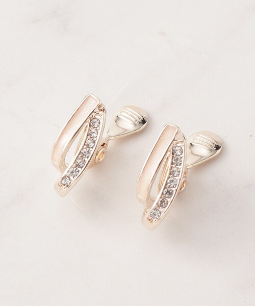 SHOO・LA・RUE（シューラルー）の「【痛くなりにくい】エポビジューイヤリング（イヤリング・レディース・シルバー/ゴールド/ピンクゴールド・00）」の5枚目の写真