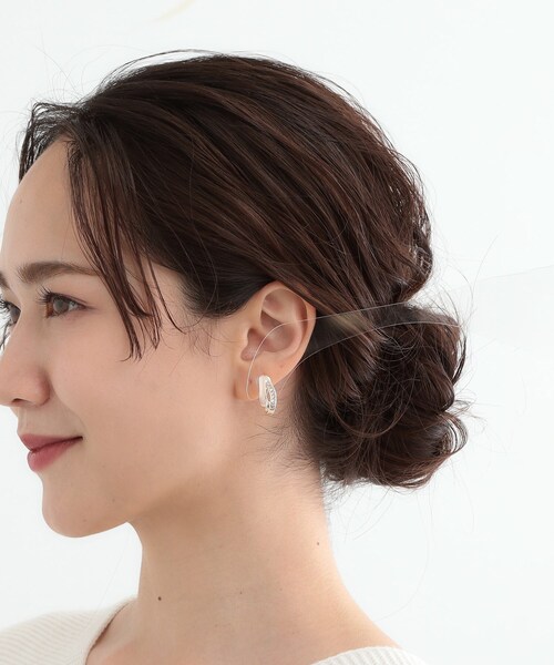 SHOO・LA・RUE（シューラルー）の「【痛くなりにくい】エポビジューイヤリング（イヤリング・レディース・シルバー/ゴールド/ピンクゴールド・00）」の9枚目の写真