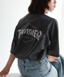 【THRASHER/スラッシャー】ピグメント加工 バッグロゴ半袖Tシャツ