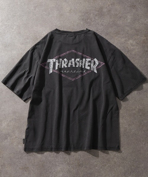 THRASHER（スラッシャー）の「【THRASHER/スラッシャー】ピグメント加工 バッグロゴ半袖Tシャツ（Tシャツ/カットソー・メンズ・ピンク/ブラウン/ブラック系その他2/ブラック系その他/ブルー/ブラック系その他4/ブラック系その他3・M/L/XL）」の19枚目の写真