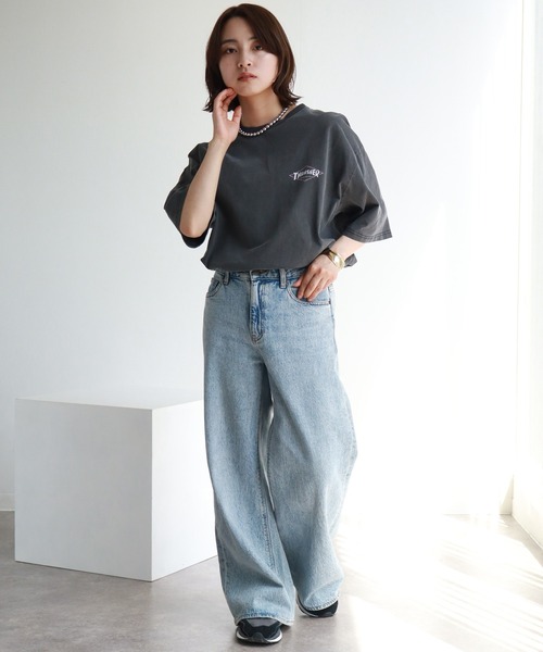 THRASHER（スラッシャー）の「【THRASHER/スラッシャー】ピグメント加工 バッグロゴ半袖Tシャツ（Tシャツ/カットソー・メンズ・ピンク/ブラウン/ブラック系その他2/ブラック系その他/ブルー/ブラック系その他4/ブラック系その他3・M/L/XL）」の12枚目の写真