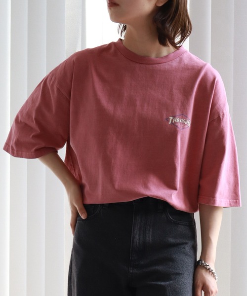 THRASHER（スラッシャー）の「【THRASHER/スラッシャー】ピグメント加工 バッグロゴ半袖Tシャツ（Tシャツ/カットソー・メンズ・ピンク/ブラウン/ブラック系その他2/ブラック系その他/ブルー/ブラック系その他4/ブラック系その他3・M/L/XL）」の14枚目の写真
