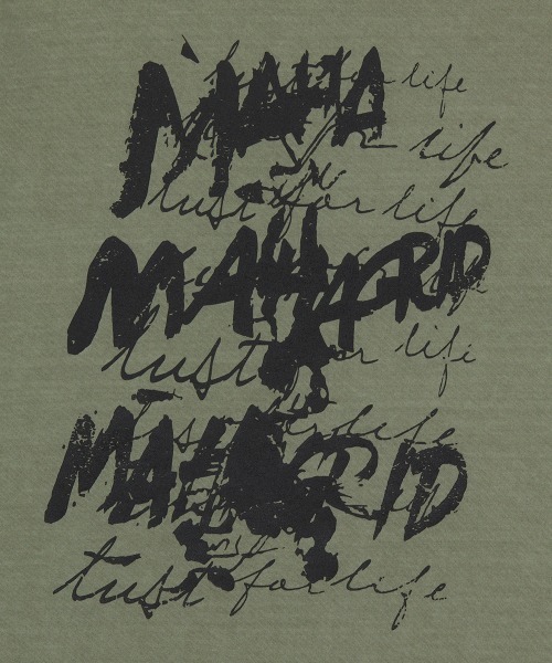 MAHAGRID(マハグリッド)の「『mahagrid/マハグリッド』 WRITER PIGMENT TEE /ライターピグメント 半袖Tシャツ(Tシャツ/カットソー・メンズ・ブルー/カーキ・M/L)」の16枚目の写真