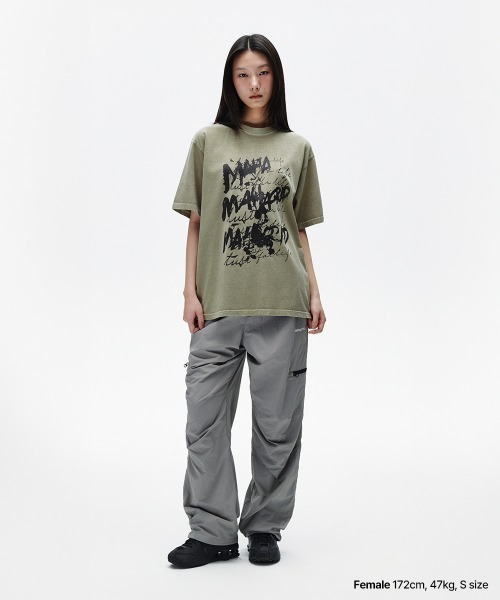 mahagrid/マハグリッド』 WRITER PIGMENT TEE /ライターピグメント