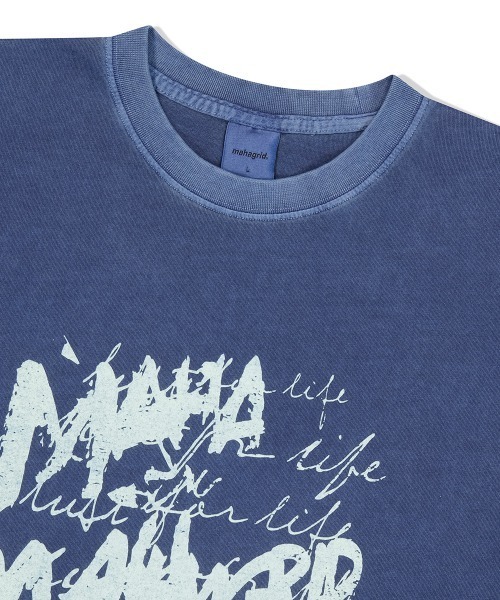 MAHAGRID(マハグリッド)の「『mahagrid/マハグリッド』 WRITER PIGMENT TEE /ライターピグメント 半袖Tシャツ(Tシャツ/カットソー・メンズ・ブルー/カーキ・M/L)」の14枚目の写真
