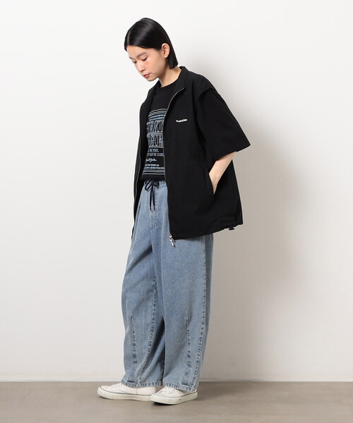 Purple&Yellow(パープルアンドイエロー)の「コットンナイロンツイルベスト(ベスト・メンズ・ネイビー/ブラック・SMALL/MEDIUM/LARGE)」の4枚目の写真