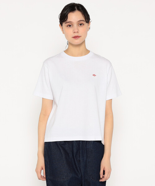 DANTON レディースカットソーSサイズ WOMEN'S COTTON JERSEY SHORT T-SHIRT STRIPE（Tシャツ