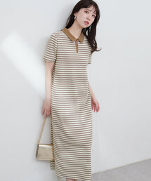 【WEB限定】配色スキッパーカットソーワンピース