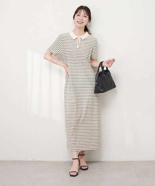 natural couture(ナチュラルクチュール)の「【WEB限定】配色スキッパーカットソーワンピース(ワンピース・レディース・アイボリー/ブラック/ブラウン・FREE)」の22枚目の写真