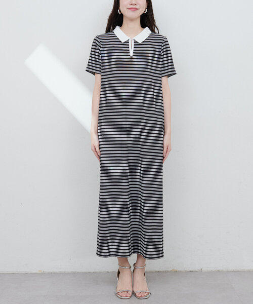 natural couture(ナチュラルクチュール)の「【WEB限定】配色スキッパーカットソーワンピース(ワンピース・レディース・アイボリー/ブラック/ブラウン・FREE)」の11枚目の写真