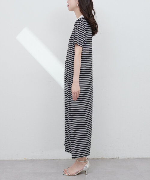 natural couture(ナチュラルクチュール)の「【WEB限定】配色スキッパーカットソーワンピース(ワンピース・レディース・アイボリー/ブラック/ブラウン・FREE)」の12枚目の写真
