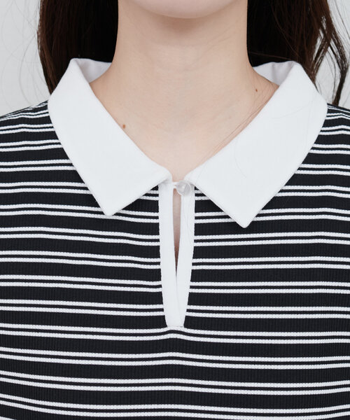 natural couture(ナチュラルクチュール)の「【WEB限定】配色スキッパーカットソーワンピース(ワンピース・レディース・アイボリー/ブラック/ブラウン・FREE)」の14枚目の写真