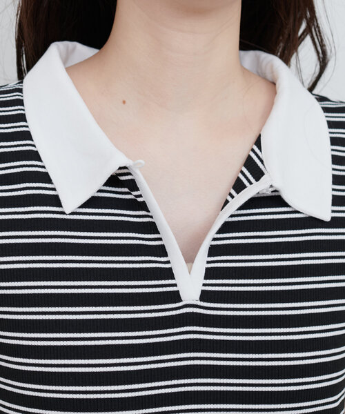 natural couture(ナチュラルクチュール)の「【WEB限定】配色スキッパーカットソーワンピース(ワンピース・レディース・アイボリー/ブラック/ブラウン・FREE)」の15枚目の写真